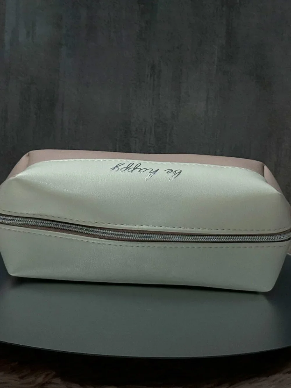 NWT Lauren Conrad Be Happy Cosmetic/Brush Bag